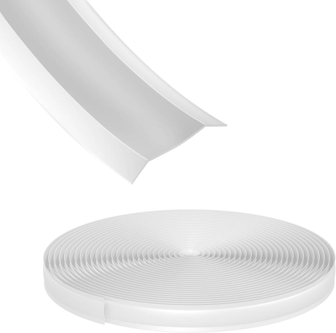 RV Trim molding Screw Cover, 3/4-inch Wide White Vinyl RV Trim for RVs, Campers and Travel Trailers(25 FT)