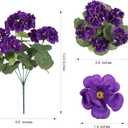 Artificial Geranium Fake Flowers for Outdoors Decoration, 6 Bundles Silk Geraniums Flower UV Resistant Look Real Faux Plants for Front Door Garden Porch Planter Patio Balcony Yard Indoor Home, Mix