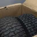 15x6.00-6 Tire and Wheel Front Tire for John Deere Craftsman Husqvarna Lawn Mower | 3" Centered Hub | Bore ID 3/4" | 400 lbs Capacity | Natural Rubber 4 Ply with Tube 2PCS