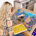 Becko US 1500-Pc Tilting Puzzle Board with 4 Colorful Drawers & Cover, Adjustable Jigsaw Puzzle Table with Built-in Easel/Stand, Portable Tables with Storage for Adults, with Premium Flannel Tabletop