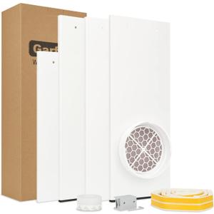Garfine Portable AC Window Seal Kit - Compatible with 5.9 inch Hose, Max Length 61.4', Vent Kit with Screen, Weather Stripping and Window Lock for Sliding Door