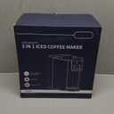 Hot & Iced Coffee Maker with Bold Setting, Single Serve Coffee Maker for K Cup and Grounds, 6-14 Oz Brew Sizes, 50 Oz Removable Water Tank, One Cup Coffee Machine with Reusable Filter, Black