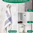 2 Pack Suction Cup Hooks Heavy Duty Shower Hooks Stainless Steel Towel Hook No Drill for Bathroom Kitchen Glass Mirror Tile Towel Robe Loofahs Wreaths Hanging Hook Strong Hold