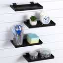 Blulu 2Pack 10 x 4.3 Inch Slatwall Shelves, Retail Display Shelves Panel Metal Boutique Display Slat Wall Shelf Accessories for Home Shoe Stores Boutiques Storage Shelf Organization(Black)