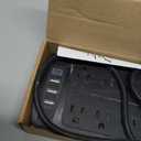 6FT Surge Protector Power Strip, Nuetsa Extension Cord with 8 Outlets and 4 USB Ports, 6 Feet Power Cord (1625W/13A), 2700 Joules, ETL Listed, Black