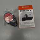 Mom's Choice Gold Awards Winner - EUDEMON 1 Pack Childproof Oven Door Lock, Oven Front Lock Easy to Install & Heat-Resistant Material no Tools Need or Drill (Black)(ONLY for Flat Surface)