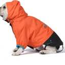 Orvis Dog All Season Trekker 3-in-1 Coat for Dogs, Size Extra Large; Orange High Visibility All Weather Dog Coat with Raincoat & Fleece Vest that Can Be Worn Separately or Together; Removable Hood, X-Large, Orange