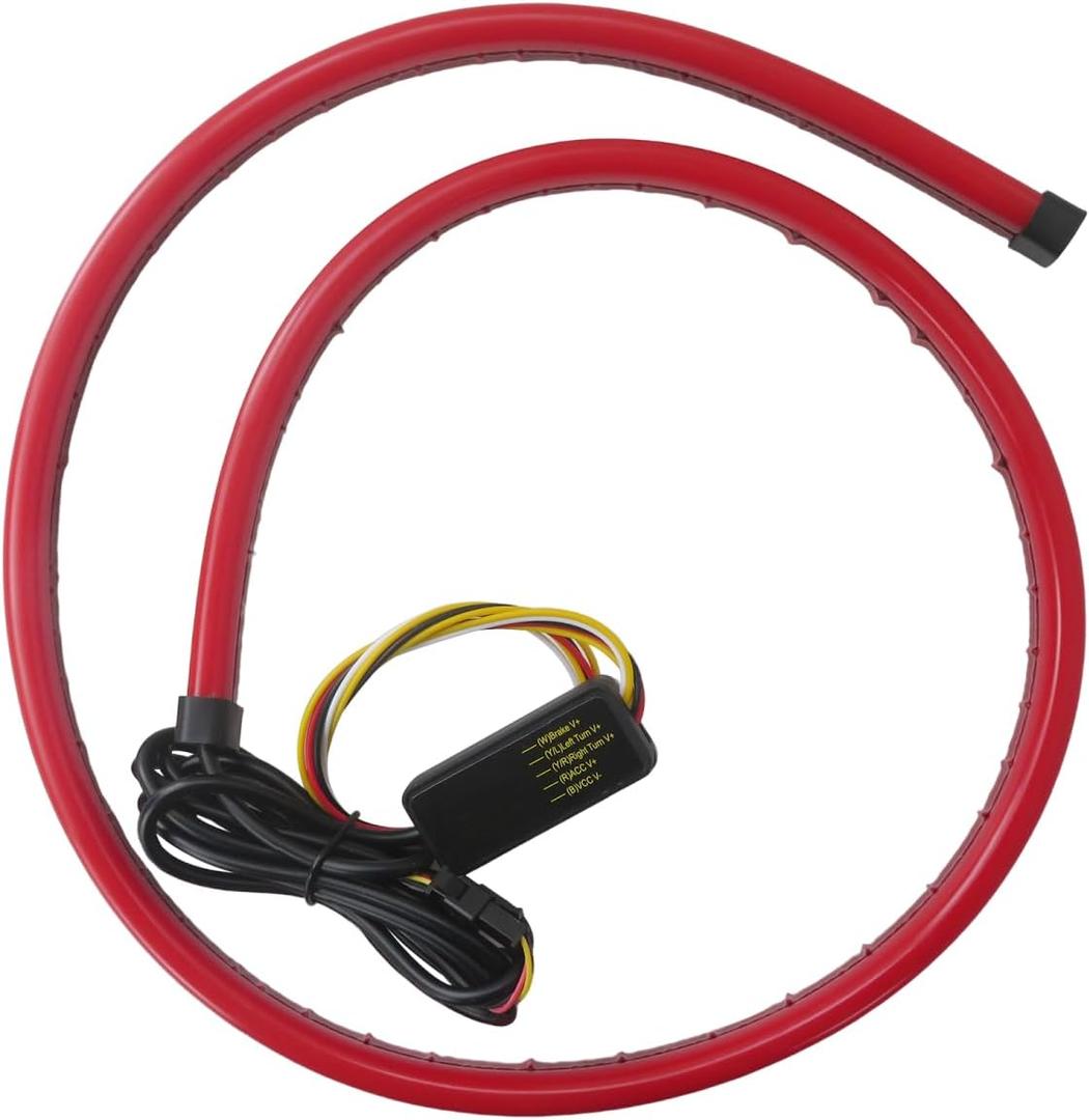 2025 Universal Car LED Rear 3rd Stop Brake Strip Light Signal Lamp Driving Warning Turn Signal Light Assembly (DC-12V, 40.6inch), Multi-Modes Waterproof