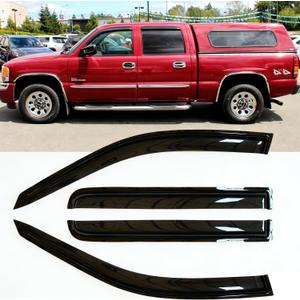 4pcs Original Shatterproof Rainproof Side Window Wind Deflectors for Silverado/Sierra 00-06,Outside Mount Rain Guard Set,Window Visors for Car,Vent Deflector for 00-06 Escalade ESV/Ext 1500/2500 94355