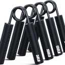 ZEAGUS Grip Strength Trainer 4 Pack, 50LB-200LB Metal Hand Grip Strengthener, Non-Slip Heavy-Duty Forearm Exerciser, Hand Gripper for Muscle Building and Hand Rehabilitation Exercising