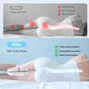 Side Sleeper Knee Pillow with Strap - Memory Foam Leg Cushion for Sciatica & Hip Pain Relief, Improve Spine Alignment (White)
