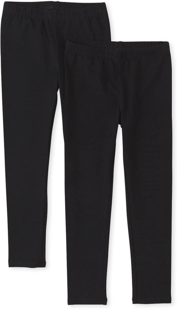 The Children's Place Girls' Leggings (X-Large, Black)