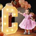 imprsv 3FT Block Marquee Letters Light Up Letters for Birthday Baby Shower Party Backdrop Decor, Large Light Up C for Wedding Decorations Engagement Party Decorations