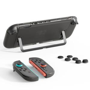 Slim Protective Case for Switch 2, Dockable Case Protector for Switch 2 2025, Shockproof Hard Shell Cover - Thin 1mm & Lightweight 58g | Anti-Fingerprint Matte Finish | Translucent Smoke Black