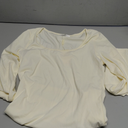 Ekouaer 1 Pack Long Sleeve Shirt for Women Scoop Neck Ribbed Thermal Tops Slim Fit Basic Undershirts, Medium 