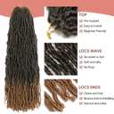 26 Inch Faux Locs Crochet Hair 7 Packs Soft Locs Crochet Hair Pre Looped Loc Hair Braids Goddess Locs Hair Ombre Blonde Distressed New Locs for Women T27