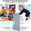 Large Acoustic Panels, 48"X24"X0.4" Sound Proof Foam Panels for Walls, Sound Dampening Panels, Soundproof Wall Panels for Home Studio&Office Decor. (Silver gray+black, 4 Pack)