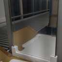 LOAAO 22X30 Inch Brushed Nickel Bathroom Mirror, Rounded Rectangle Silver Metal Frame Mirror, Brushed Nickel, Anti-Rust, Hangs Horizontally or Vertically