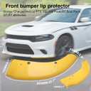 Front Bumper Lip Splitter Protector Compatible with Charger SRT Hellcat/SRT 392/Scat Pack/RT Scat Pack/GT/RT 2015-2022, Yellow