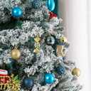 87Pcs Christmas Ball Ornaments Set, Assorted Shatterproof Hanging Tree Decorative for Xmas Tree Holiday Party and Home Decor (Blue & Gold)