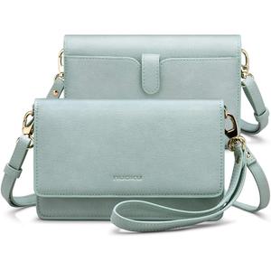Nuoku Women Small Crossbody Bag Cellphone Purse Wallet with RFID Card Slots 2 Straps Wristlet, Small