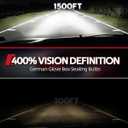 Torchbeam D1S D1R HID Headlight Bulbs, 400% Brightness, 6000K Diamond White Xenon Headlight Bulbs, Metal Snap Ring and Base, 5 Minutes Installation, Pack of 2