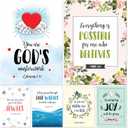 Scripture Cards - Set of 24 Boxed Bible Verse Blank sheets with Envelopes - Christian Message Inspirational Prayer Prints, 6 Designs - Faith-Based Stationery with Spiritual Verses