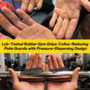 2 x HUAFA Anti-Slip Workout Grips, Gym Grips Weight Lifting Grips Pads, Ergonomics Weight Lifting Gloves for Men Women Deadlift, Fitness Training and Exercise, Gym Grips Pads for Palm Protection