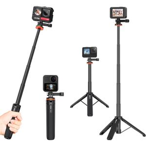 VRIG 20.1" Mini Extendable Gopro Tripod,Portable Selfie Stick Tripod for DJI OSMO Action 5Pro/4/3,GoPro Max Hero 13 12 11 10 9 8 7 6 5 4 3 3+ 2 1 Session,Insta360 X5/X4