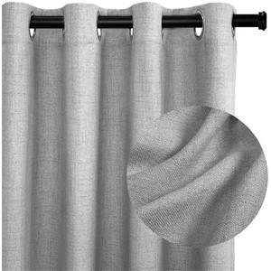 100% Blackout Shield Sliding Door Curtains, Extra Wide Curtains 63 Inch Long, Patio Door Grommet Drapes for Living Room, 82” x 40 , Dark Gray, 2 Pieces