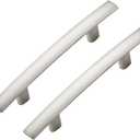 30 Pack Cabinet Handles 3" Hole Center - Curved Cabinet Pulls Brushed Nickel Drawer Pulls for Kitchen Cupboard Solid Hardware for Dresser Drawer Arch Hardware