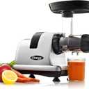 Omega Cold Press Juicer Machine, Vegetable and Fruit Juice Extractor and Nutrition System Makes Nut Milks Baby Food and Sorbets, Triple-Stage 80-RPM Slow Masticating Juicer, 200-Watts, Silver