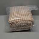 LifeTB Queen Comforter Set Tan Gingham Comforter Modern Style Beige Plaid Comforter Set 3 Pieces Fluffy Grid Checkered Comforter with 2 Pillowcases Boho Gingham Bedding Set Queen Size