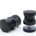 2 Pack Shower Glass Door Handle, Stainless Steel Shower Doors Knob One Sided Pull Hardware for Bathroom Glass Doors (Black)