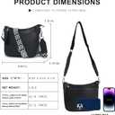 Crossbody Purse For Women, Vegan Leather Medium Crossbody Bag, Women's Crossbody Handbags For Travel With Tassel (Black)