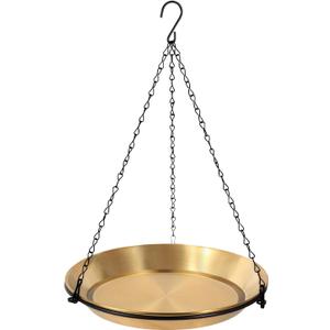 Hanging Bird Bath Bird Feeder Bowl with 16.3 inch Iron Hanging Chain Detachable Outdoor Decor for Garden Backyard Patio and Deck - Perfect for Attracting Birds