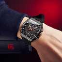 OLEVS Mens Watches Stylish Chronograph Waterproof Luminous Silicon Strap Multifunction Watches for Men Business White Men Wrist Watch