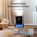 DREO 8L Smart Humidifiers for Bedroom 600ft, 80H Runtime Warm&Cool Supersized Mist Humidifier for Large Room Indoor, Quiet Whole House humidifier for Baby, Plants, with Alexa/Google, Black, HM717S
