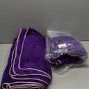 2 Pcs Extra Large Bath Sheets 40 x 80in Oversized Jumbo Bathroom Towel Giant XXL Coral Fleece Beach Sheets Soft Quick Dry Absorbent with Hanging Loop (Purple)