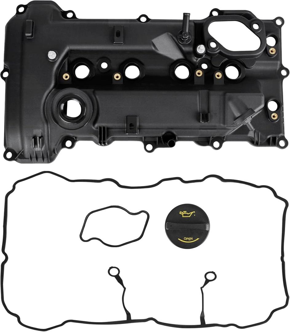 XIMAKA 224102E210 Engine Valve Cover with Gasket, Cap Compatible with 2014-2016 Elantra, 2014-2020 Elantra GT, 2014-2020 Tucson, Kia 2014-2018 Forte Forte5, 2014-2016 Forte Koup, 2014-2019 Soul, 2.0L