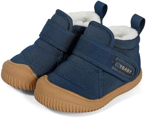 MK MATT KEELY Baby Winter Warm Shoes for Infant Boys Girls Toddler Plush Lining Snow Boots Soft Sole Non-Slip Walking Shoes Outdoor Faux Fur Booties Blue 24