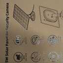 5W Solar Panel for Security Camera, Solar Panel with Micro USB & USB-C Port for DC 5V Outdoor Rechargeable Battery Camera, IP65 Waterproof, 360 Adjustable Security Mount, 9.8ft Cable(White 1PC)