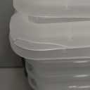 Citylife 4 Packs 6 QT Storage Bins with Lids Clear Plastic Bins with Grey Handle Stackable Storage Containers for Organizing