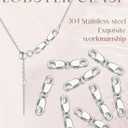 4 x Clysoru Double Lobster Clasps and Closures Grade A 316 Stainless Steel Lobster Claw Clasps Gold and Silver for Necklace Bracelet Jewelry Making DIY Craft Made in Italy.