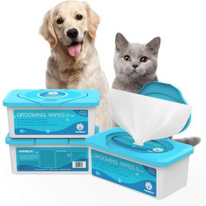 Pet Wipes for Dogs & Cats, Extra Moist & Thick Grooming Puppy Wipes with 100 Fresh Counts, Aloe Vera/Nature