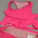 Eddie Bauer Girls' UPF 50+ Swim Bikini Bottom and Racerback Tankini Set M