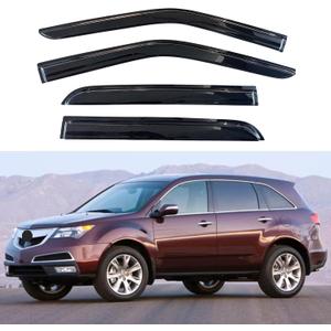 KPY Window Visor Compatible with Acura MDX 2007-2013, 4PC Rain Guard Side Window Vent Deflectors Tape-On Mugen Style, 2007 2008 2009 2010 2011 2012 2013