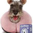Loflaze Soft Inflatable Dog Cone Collar for Small Medium Large Dogs - Neck Donut E Collar Alternative for Recovery After Surgery - Pink M