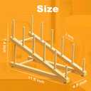 Bamboo Dish Drying Rack,Plate Holders for Displaying,Kitchen Organizer,Plate Rack Organizer with Natural Bamboo,Holds Plates, Bowls, Cups & Cutting,Boards-Dish Rack for Countertop & Cabinets