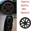 18 Inch Wheel Covers for Tesla Model 3 Accessories 2020-2023 Matte Black ABS Material Hubcaps Replacement for Tesla Model 3 4PCSSpiderweb Style